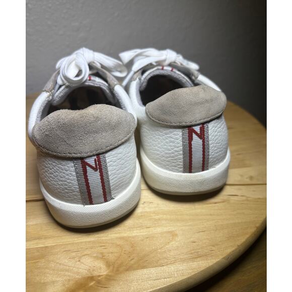 Naturalizer Evin White and Taupe Leather Sneakers size 7.5 - Picture 9 of 10